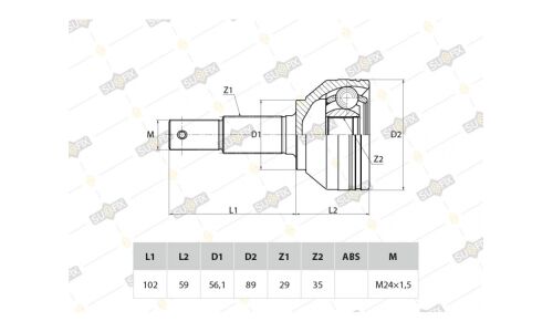 ШРУС Sufix, передний, наружный, арт. ST-1061
