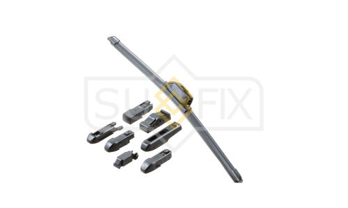 Щётка стеклоочистителя Sufix 400мм (16") бескаркасная, всесезонная, со спойлером, 8 переходников, 1 шт, арт. SW-2016