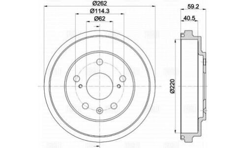 Барабан тормозной Trialli, для Suzuki SX4, арт. TF 223473