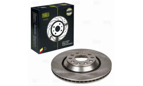 Диск тормозной Trialli, задний, правый/левый, для Audi A3, Volkswagen Golf, 1 шт, арт. DF 180128