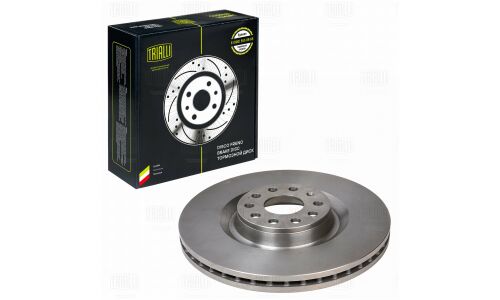 Диск тормозной Trialli, передний, правый/левый, для Audi A3, Volkswagen Golf, 1 шт, арт. DF 180129