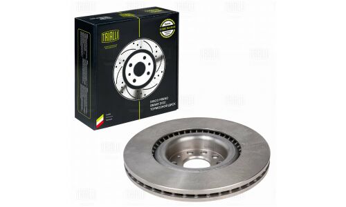 Диск тормозной Trialli, передний, правый/левый, для Audi A3, Volkswagen Golf, 1 шт, арт. DF 180129