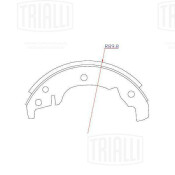 Колодки тормозные барабанные Trialli, комплект на ось (4 шт), арт. GF 202