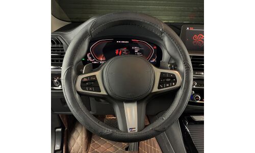 Оплетка на руль Arnezi, с перфорацией, кожа, черный цвет, размер M (37-39см), арт. A0501030