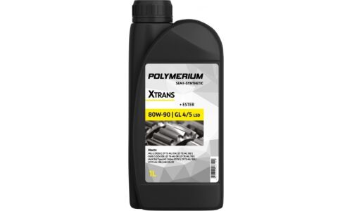 Масло трансмиссионное Polymerium X-Trans 80w90, полусинтетическое, API GL-4/GL-5, для МКПП и редукторов, 1л, арт. plmxt80901