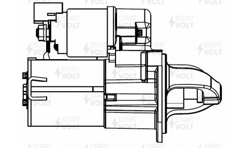 Стартер Startvolt, для Hyundai Solaris (10-)/Kia Rio (11-) 1.4i/1.6i (Z=9) 0,9кВт, арт. LSt 0808