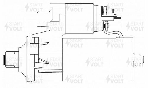 Стартер Startvolt, для VAG Tiguan (07-)/Transporter T5 (09-) 2.0TDi 1,7кВт, арт. LSt 1807