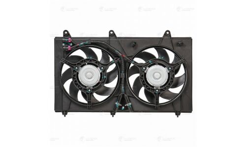 Э/вентилятор охл. для а/м Chery Indis (10-)/Kimo (07-)/QQ6 (06-) (2 вент.) (с кожухом) Luzar, арт. LFK 3012