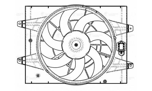 Э/вентилятор охл. для а/м Chery Tiggo 4 (17-)/Tiggo 7 Pro (20-) 1.5T (с кожухом) Luzar, арт. LFK 3017