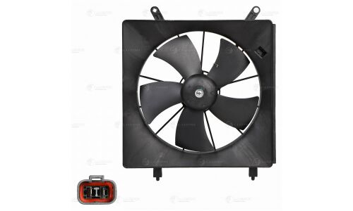 Вентилятор охлаждения радиатора Luzar, с кожухом, для двигателей 2.0i / 2.4i, для Honda CR-V, арт. LFK 2302