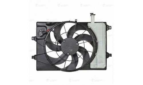 Вентилятор охлаждения радиатора Luzar, с кожухом и резистором, для KIA Seltos, арт. LFK 0849