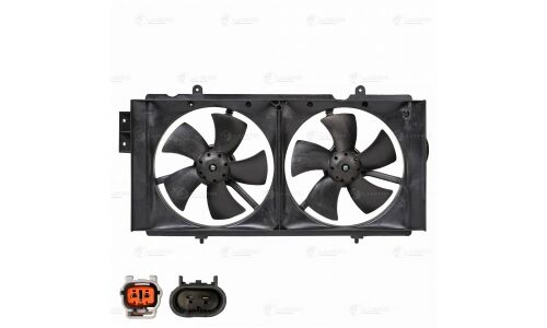 Э/вентилятор охл. для а/м Lifan Solano I (08-) 1.6 MT (2 вент.) (с кожухом) Luzar, арт. LFK 3014