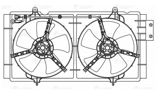 Э/вентилятор охл. для а/м Lifan Solano I (08-) 1.6 MT (2 вент.) (с кожухом) Luzar, арт. LFK 3014