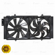 Вентилятор охлаждения радиатора Luzar, с кожухом, с 2 вентиляторами, для двигателей 1.5i / 1.8i, для Lifan Solano, арт. LFK 3016