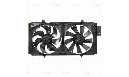 Вентилятор охлаждения радиатора Luzar, с кожухом, с 2 вентиляторами, для двигателей 1.5i / 1.8i, для Lifan Solano, арт. LFK 3016