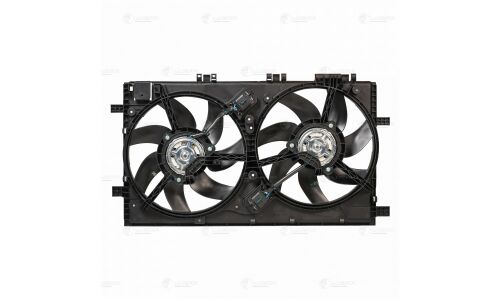 Вентилятор охлаждения радиатора Luzar, с кожухом, с 2 вентиляторами, для двигателей 2.0T / 2.0D, для Opel Insignia, арт. LFK 2104