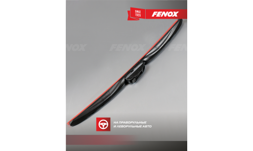 Щётка стеклоочистителя Fenox 430мм (17") гибридная, всесезонная, 15 переходников, 1 шт, арт. WB43240