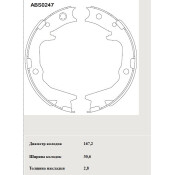 Колодки тормозные барабанные Allied Nippon, комплект на ось (4 шт), арт. ABS0247