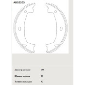 Колодки тормозные барабанные Allied Nippon, комплект на ось (4 шт), арт. ABS2203
