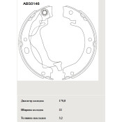 Колодки тормозные барабанные Allied Nippon, комплект на ось (4 шт), арт. ABS0146
