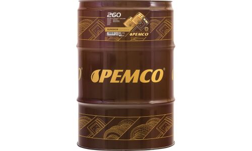 Масло моторное Pemco 260 10w40, полусинтетическое, API SN/CH-4, ACEA A3/B4, JASO MA-2, универсальное, 60л, арт. PM0260-60