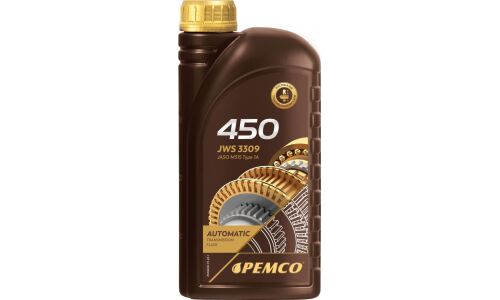 Масло трансмиссионное Pemco 450 JWS 3309 синтетическое, универсальное, для АКПП, 1л, арт. PM0450-1