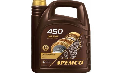 Масло трансмиссионное Pemco 450 JWS 3309 синтетическое, универсальное, для АКПП, 4л, арт. PM0450-4