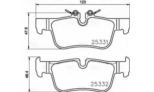 Колодки тормозные дисковые для а/м BMW X1 (F48) (15-)/2 (F45) (14-) зад. (в компл. с датчиком) | зад Trialli, арт. PF 4049