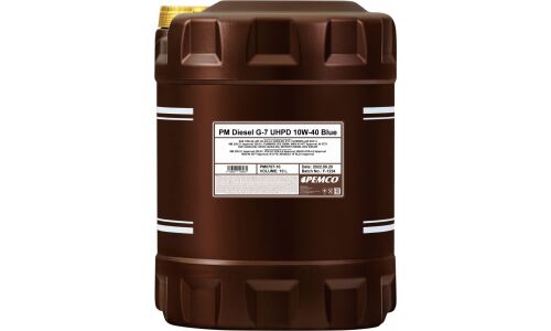 Масло моторное Pemco Diesel G-7 Blue UHPD 10w40, синтетическое, API CK-4, ACEA E8/E11, для дизельного двигателя, 10л, арт. PM0707-10