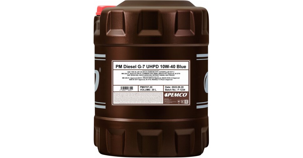 Масло моторное Pemco Diesel G-7 Blue UHPD 10w40,, синтетическое, API CK ...