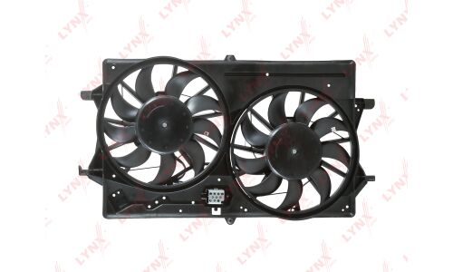 Вентилятор охлаждения радиатора LYNXauto, с кожухом, арт. RF-1653