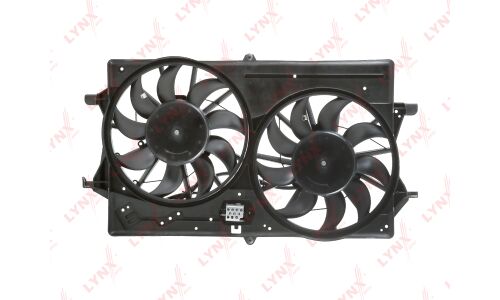 Вентилятор охлаждения радиатора LYNXauto, с кожухом, арт. RF-1654