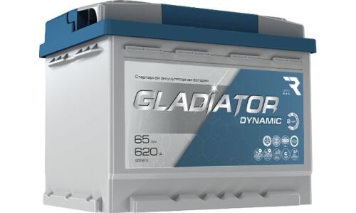 Аккумулятор RAZ Gladiator Dynamic L2R(H5R), 65Ач, CCA 620A, необслуживаемый, арт. GDY6510
