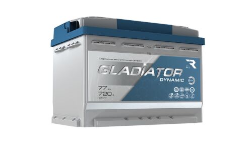 Аккумулятор RAZ Gladiator Dynamic L3R(H6R), 77Ач, CCA 720А, необслуживаемый, арт. GDY7710