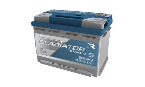 Аккумулятор RAZ Gladiator Dynamic L3R(H6R), 77Ач, CCA 720А, необслуживаемый, арт. GDY7710