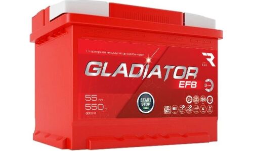 Аккумулятор RAZ Gladiator EFB  LN2/L2(H5) L, 55Ач, CCA 550А, необслуживаемый, арт. GEF5500