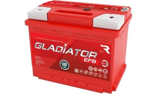 Аккумулятор RAZ Gladiator EFB  LN2/L2(H5) L, 55Ач, CCA 550А, необслуживаемый, арт. GEF5500