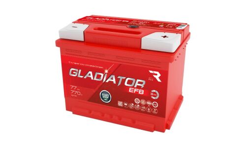 Аккумулятор RAZ Gladiator EFB LN3/L3(H6) L, 77Ач, CCA 770А, необслуживаемый, арт. GEF7700