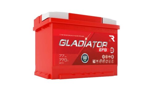 Аккумулятор RAZ Gladiator EFB LN3R/L3R(H6R), 77Ач, CCA 770А, необслуживаемый, арт. GEF7710