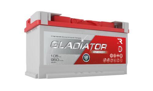 Аккумулятор RAZ Gladiator Energy LN5R/L5R(H8R), 105Ач, CCA 950А, обслуживаемый, для Start-Stop, арт. GEN10510