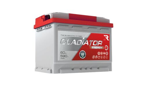 Аккумулятор RAZ Gladiator Energy LN2R/L2R(H5R), 60Ач, CCA 590А, необслуживаемый, для Start-Stop, арт. GEN6010
