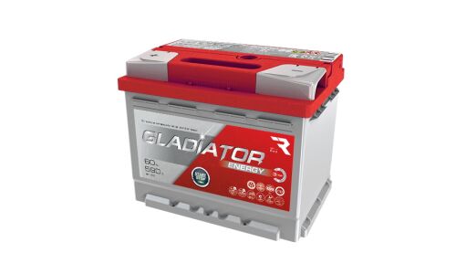 Аккумулятор RAZ Gladiator Energy LN2R/L2R(H5R), 60Ач, CCA 590А, необслуживаемый, для Start-Stop, арт. GEN6010