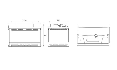 Аккумулятор RAZ Gladiator Energy LN3R/L3R(H6R), 77Ач, CCA 760А, необслуживаемый, для Start-Stop, арт. GEN7710