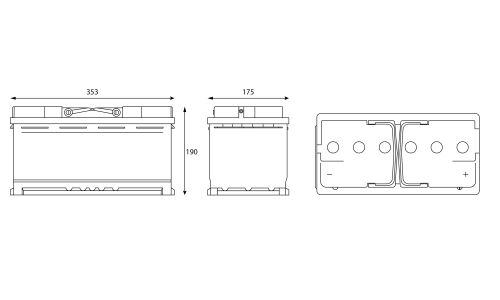 Аккумулятор RAZ Sputnik L5(H8) L, 90Ач, 770А, обслуживаемый, арт. SPU9000