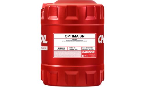 Масло моторное Chempioil Optima SN 10w30, синтетическое, API SN, ACEA A3/B3, для бензинового двигателя, 20л, арт. CH9505-20