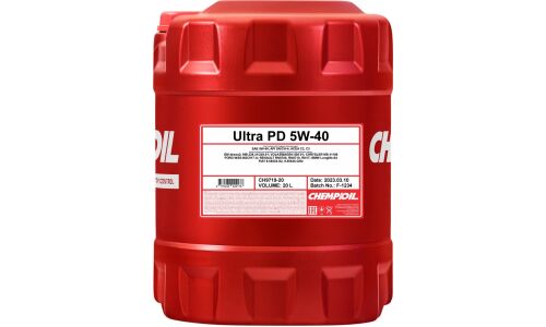 Масло моторное Chempioil Ultra PD 5w40, синтетическое, API SN/CH-4, ACEA C2/C3, универсальное, 20л, арт. CH9719-20