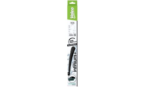 Щётка стеклоочистителя Valeo Infinium Silicone 430мм (17") бескаркасная, всесезонная, 2 переходника, 1 шт, арт. 744908