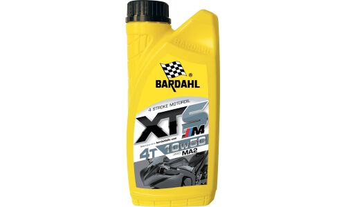 Масло для мотоциклов Bardahl XTS-M 10w50, синтетическое, API SN/SM/SL/SJ/SH/SG, JASO MA2, 4-тактное, 1л, арт. 35751