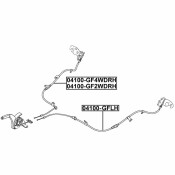 Трос ручного тормоза Febest, левый, арт. 04100-GFLH