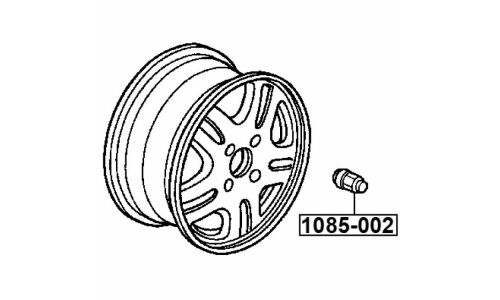 Гайка колесная m12x1.5 l35.4 | прав/лев Febest, арт. 1085-002